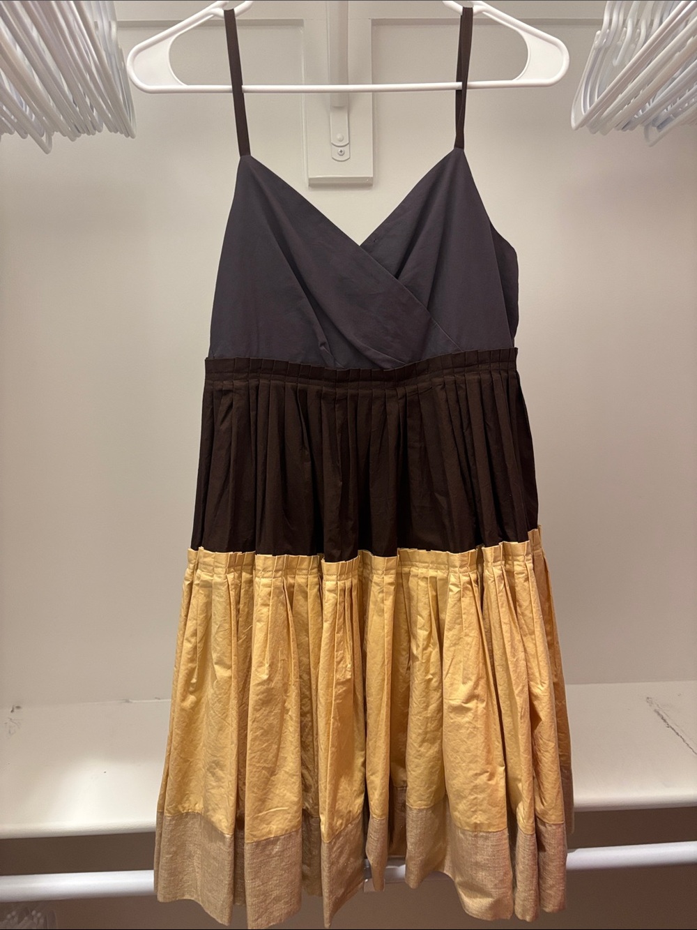 Black and Gold Tiered Dress